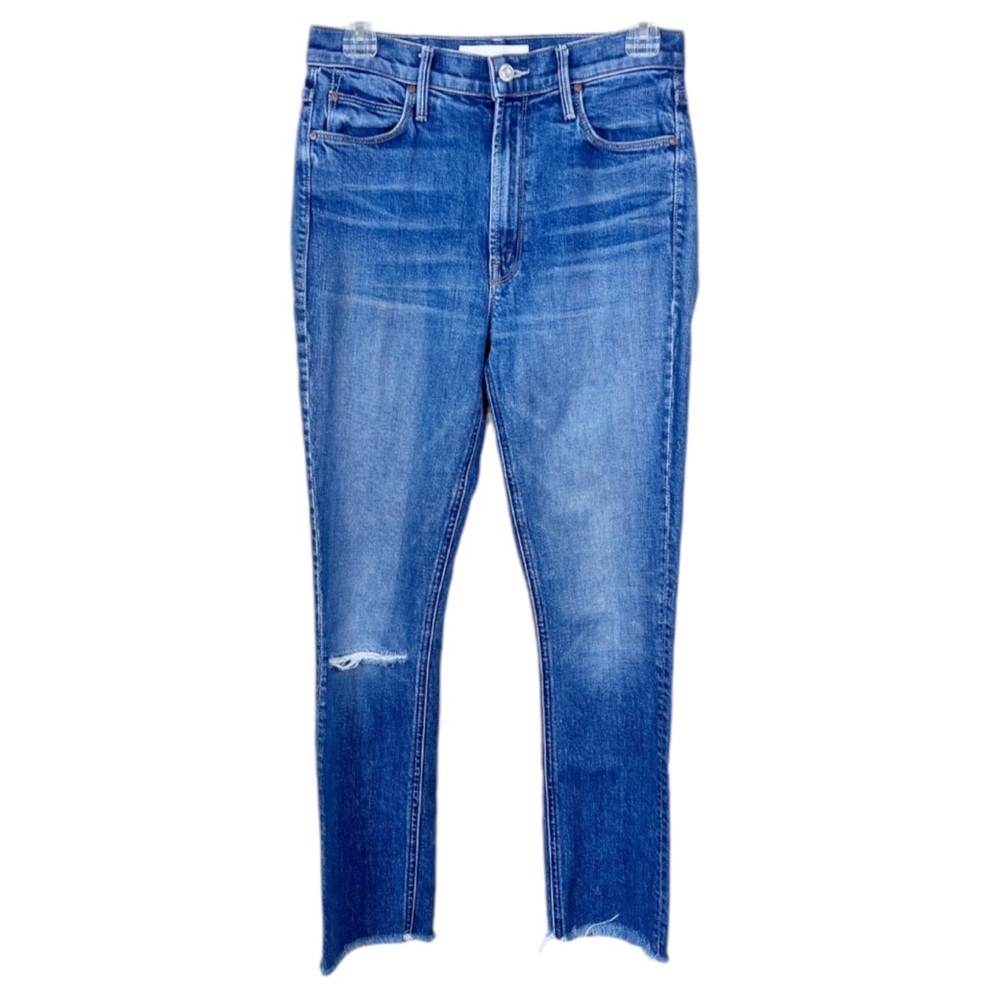 Mother Denim The Dazzler Ankle Fray Jean Painfully Obvious Distressed 28